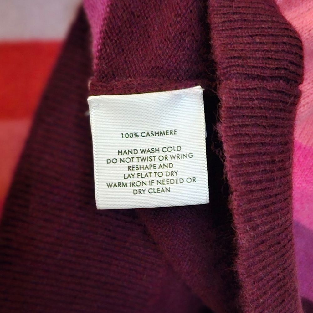 Anthropologie White + Warren Multicoloured  Cashmere Rolled Mock Neck Sweater XS - Picture 10 of 12